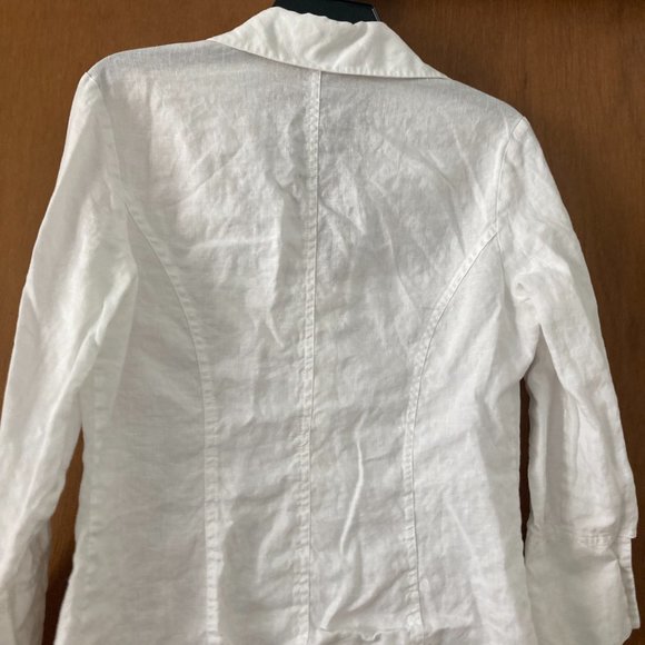 White Linen shirt - Tracy M - Picture 9 of 9
